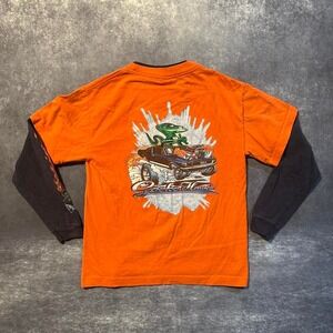 Y2K Gecko Hawaii Long Sleeve‎ Tee Kids Size Large
